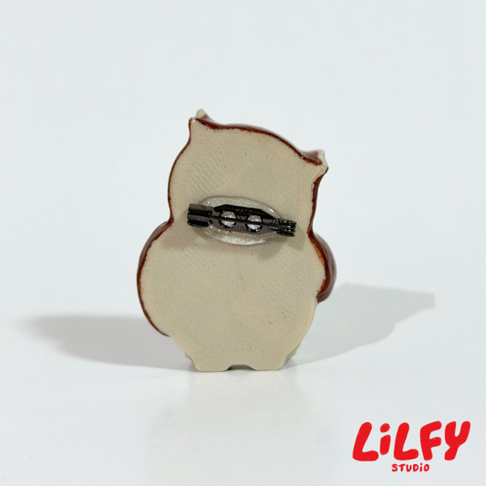 WISE OWL (Hmm) - Brooch