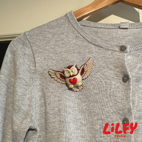 WISE OWL (Fly) - Brooch
